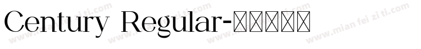 Century Regular字体转换